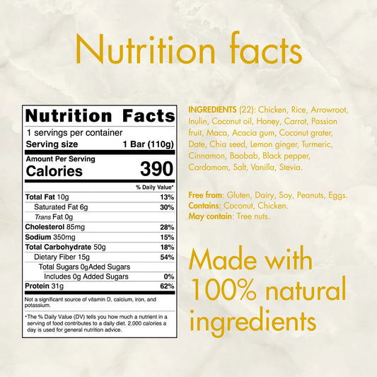 Mealbars - Golden Spice nutritional facts