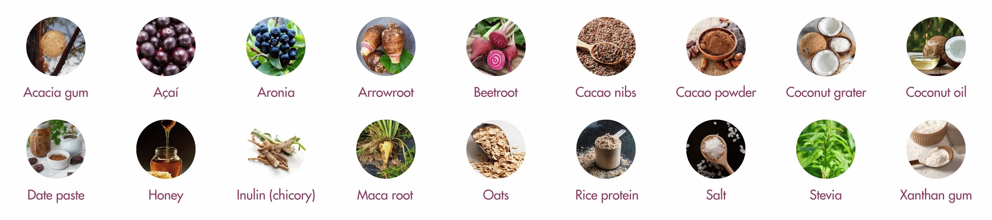 Mealbars Violet Vibe ingredients