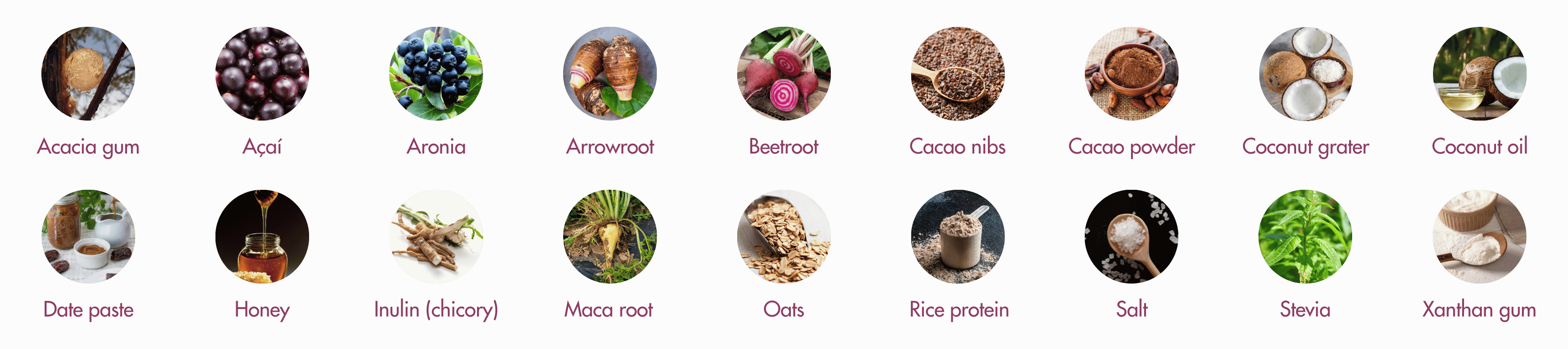 Mealbars Violet Vibe ingredients